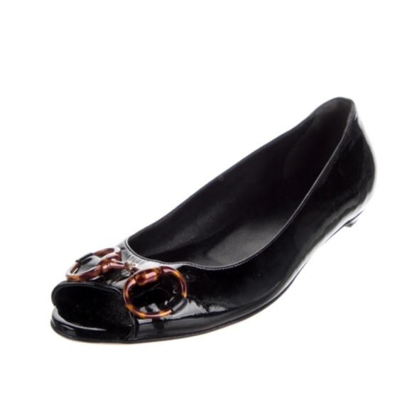 Gucci Horsebit Black Patent Leather Flats | 6B - Picture 1 of 12